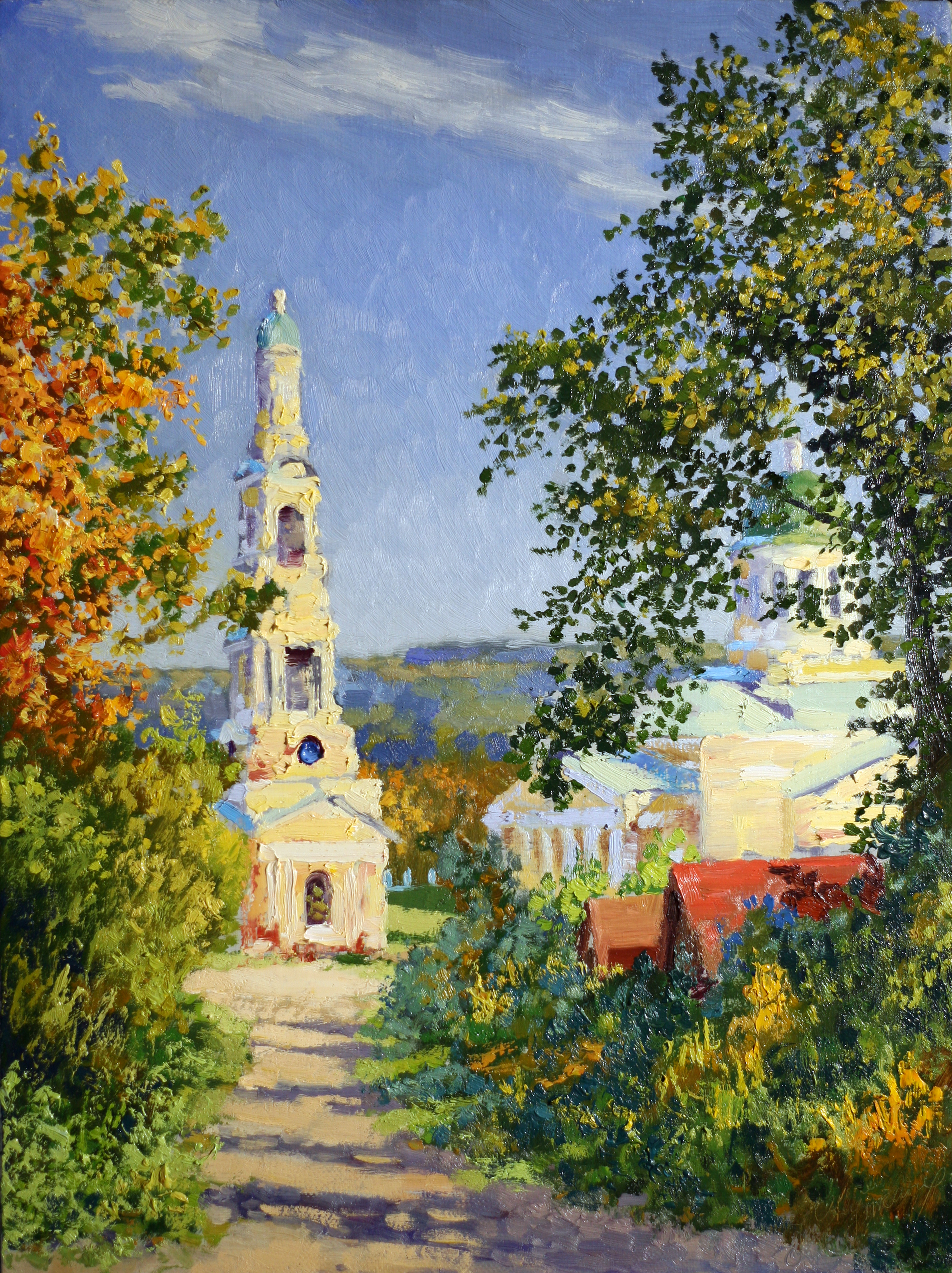Яхрома.  Вид на Троицкий собор.