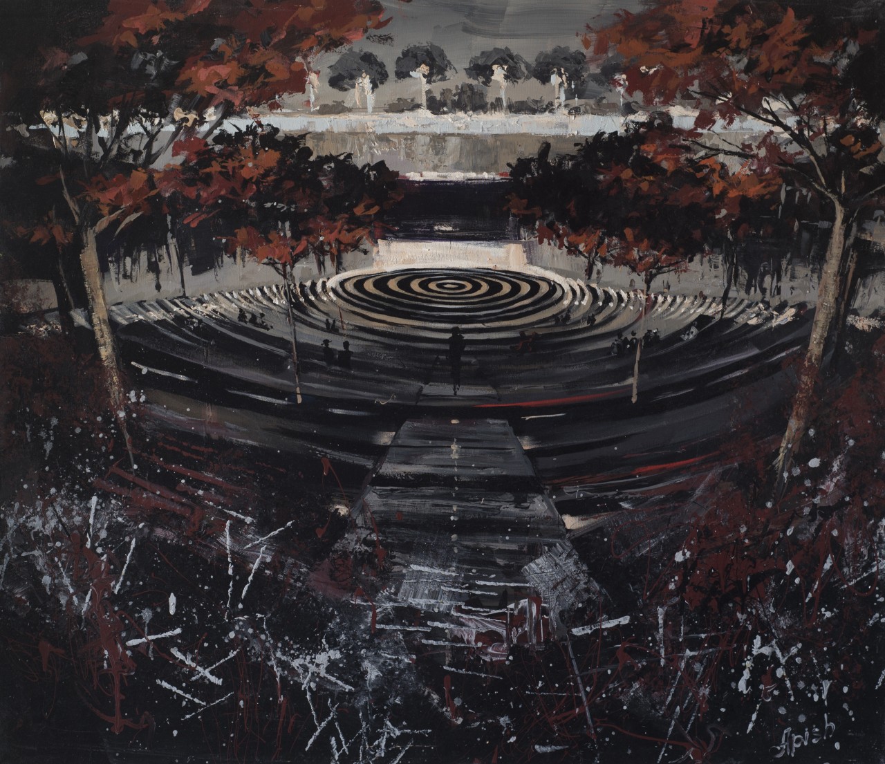 "Амфитеатр. Парк Галицкого" холст, акрил, 100х120, 2019 г