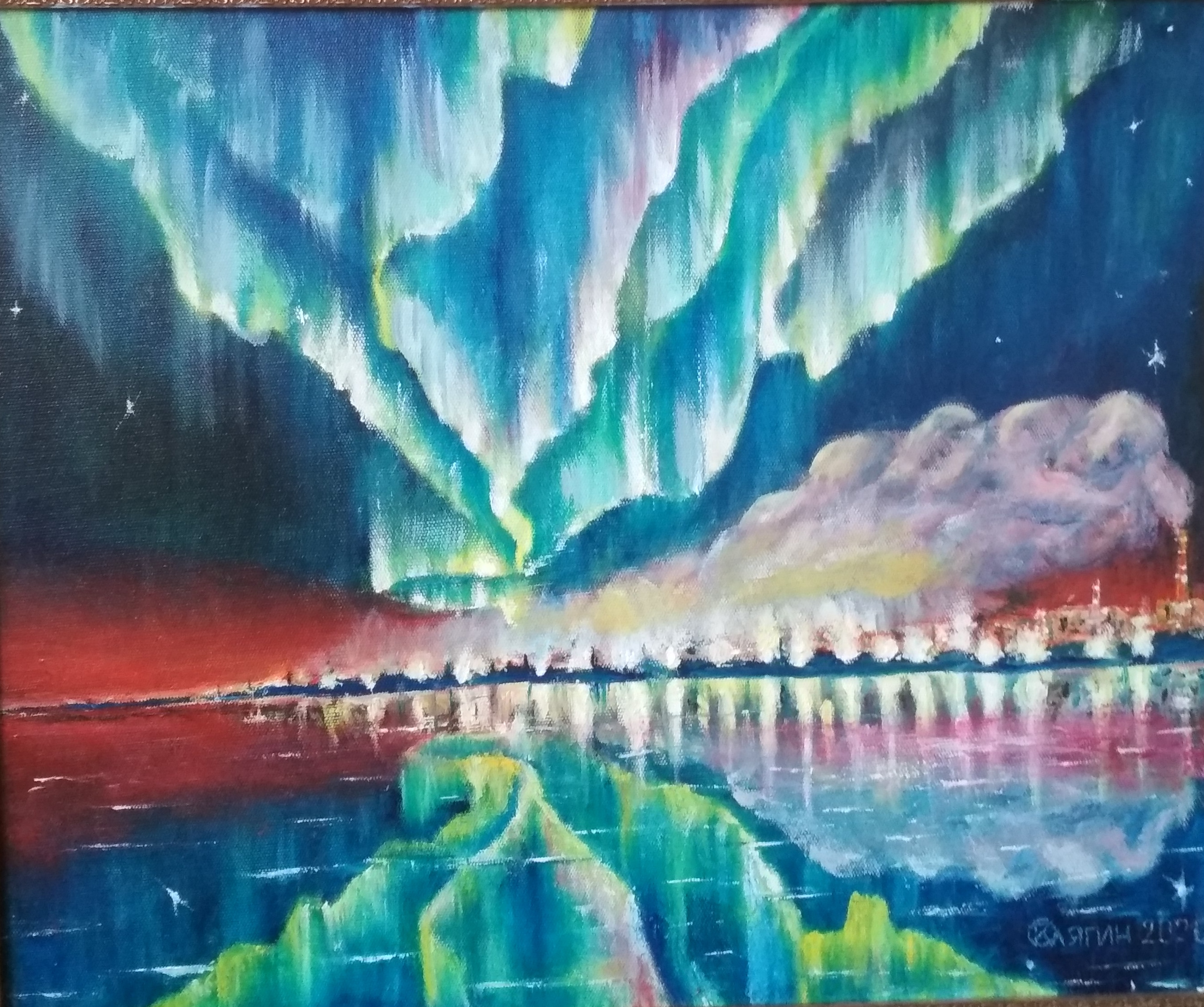 Северное сияние, Медный завод Норильск 