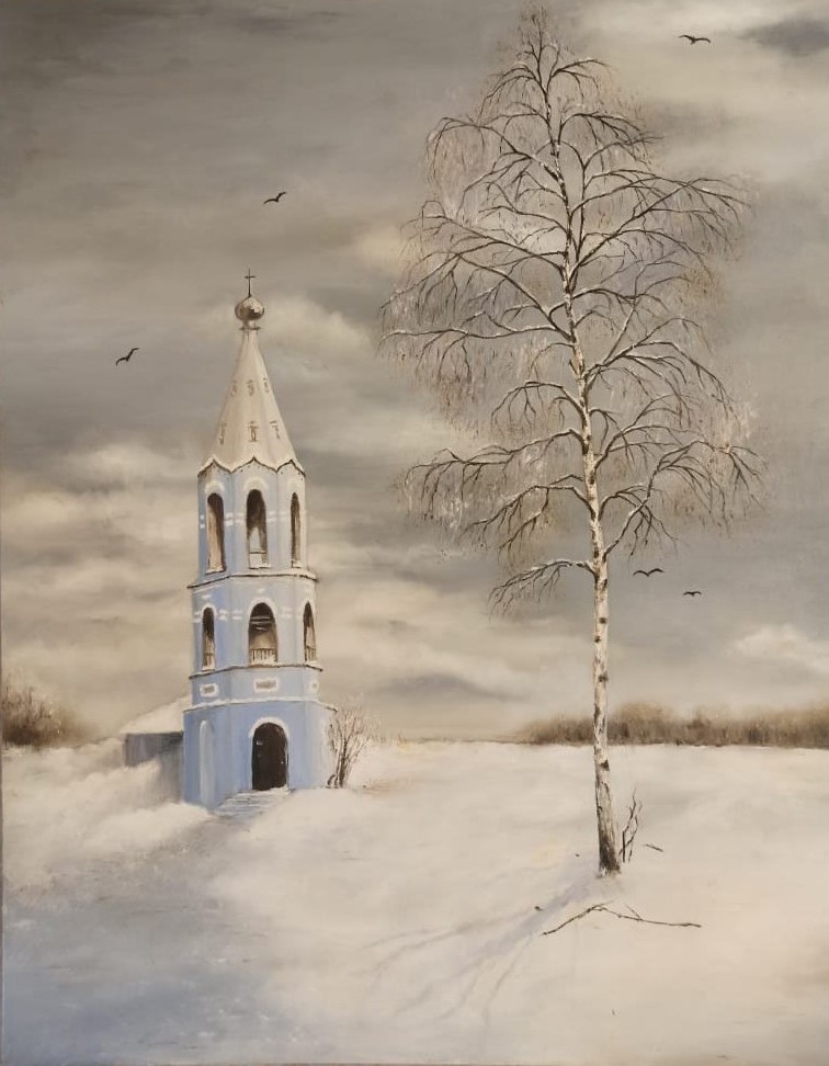 Пейзаж с часовней.