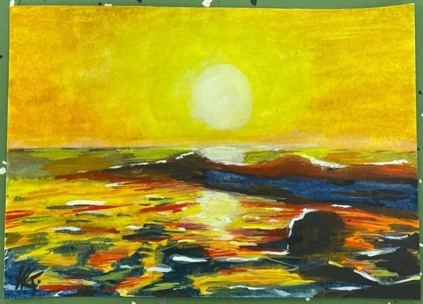 Закат на море