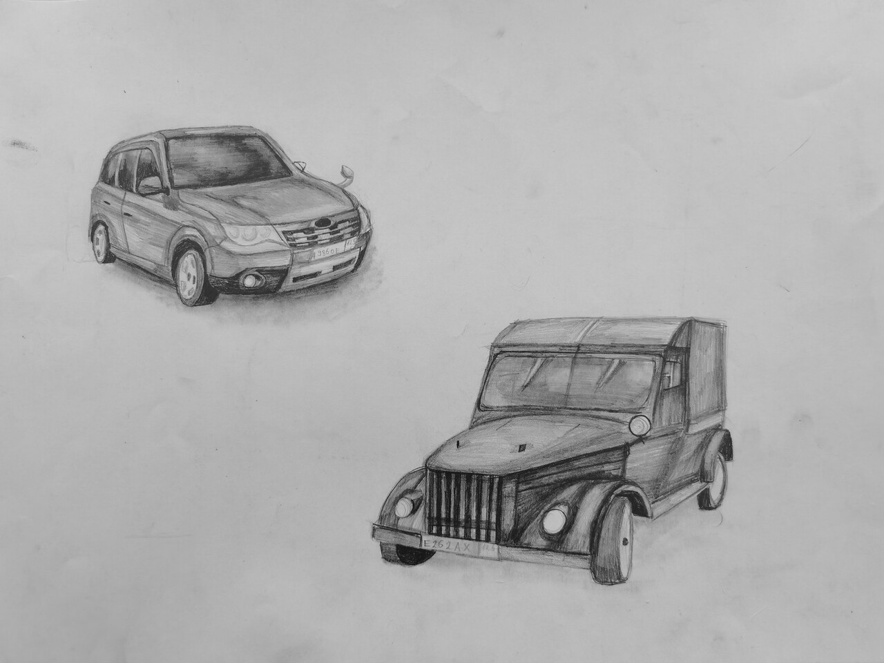 Зарисовка автомобилей