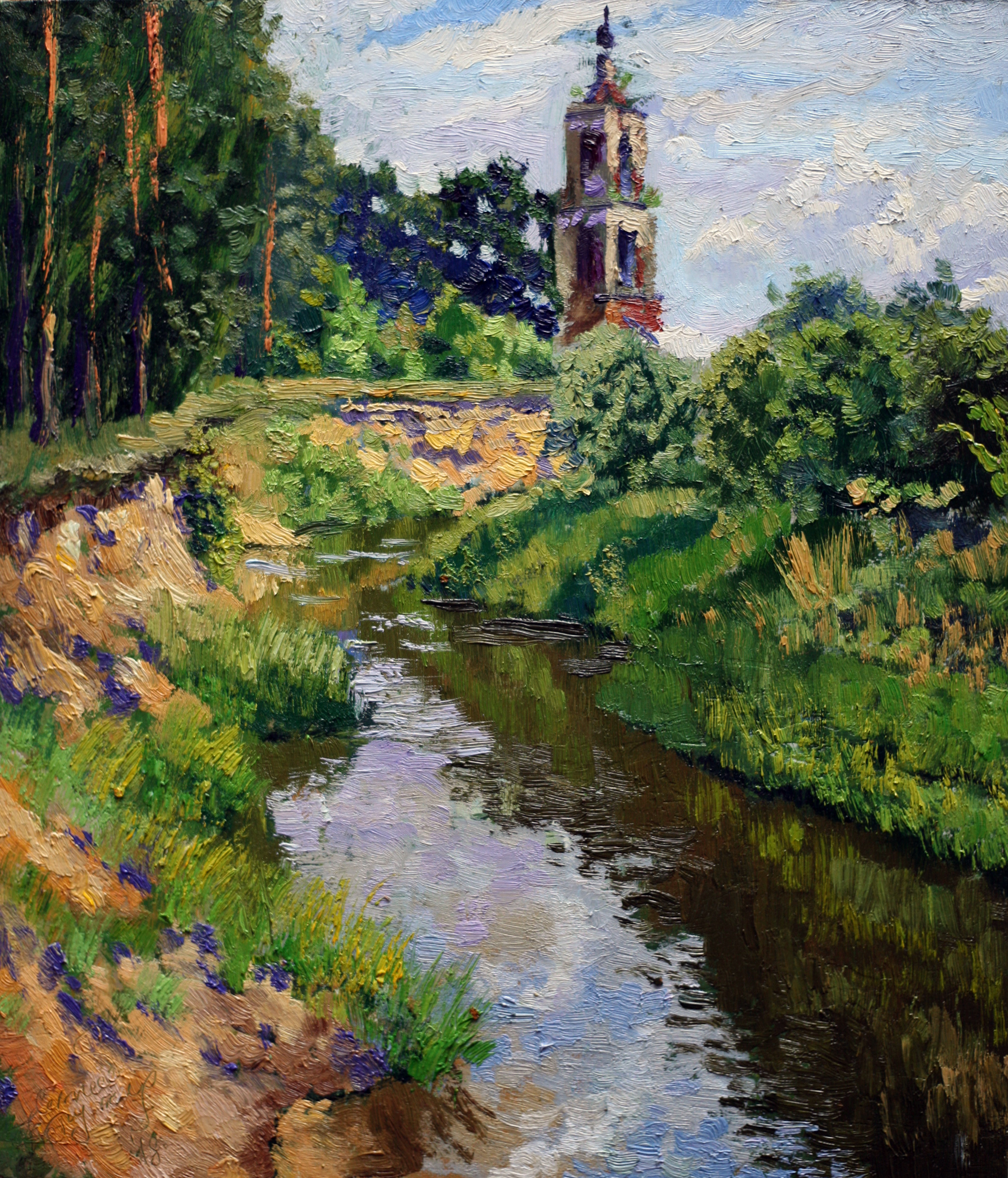 Аргуновское урочище. Колокольня у реки Киржач.