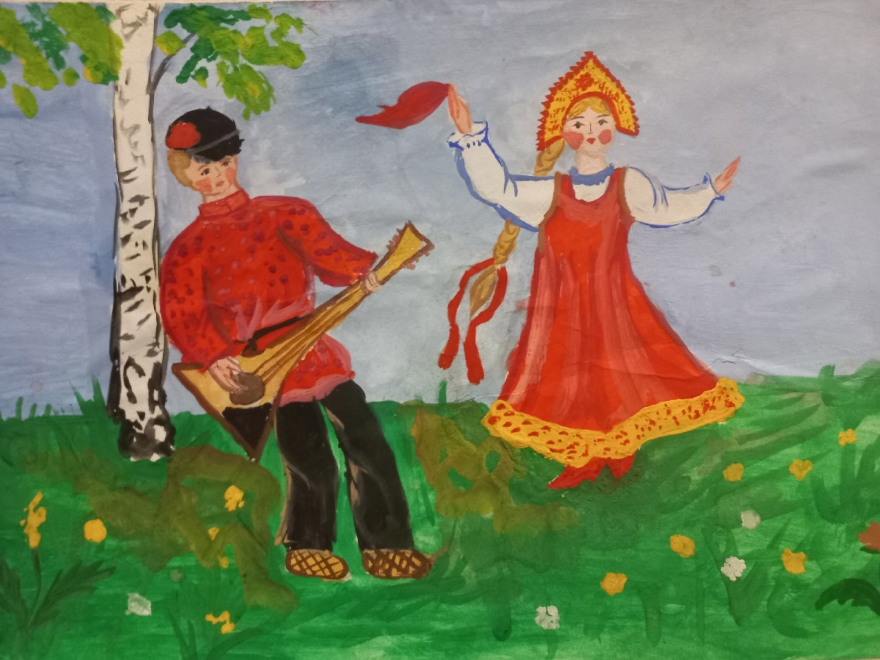 Танец под балалайку