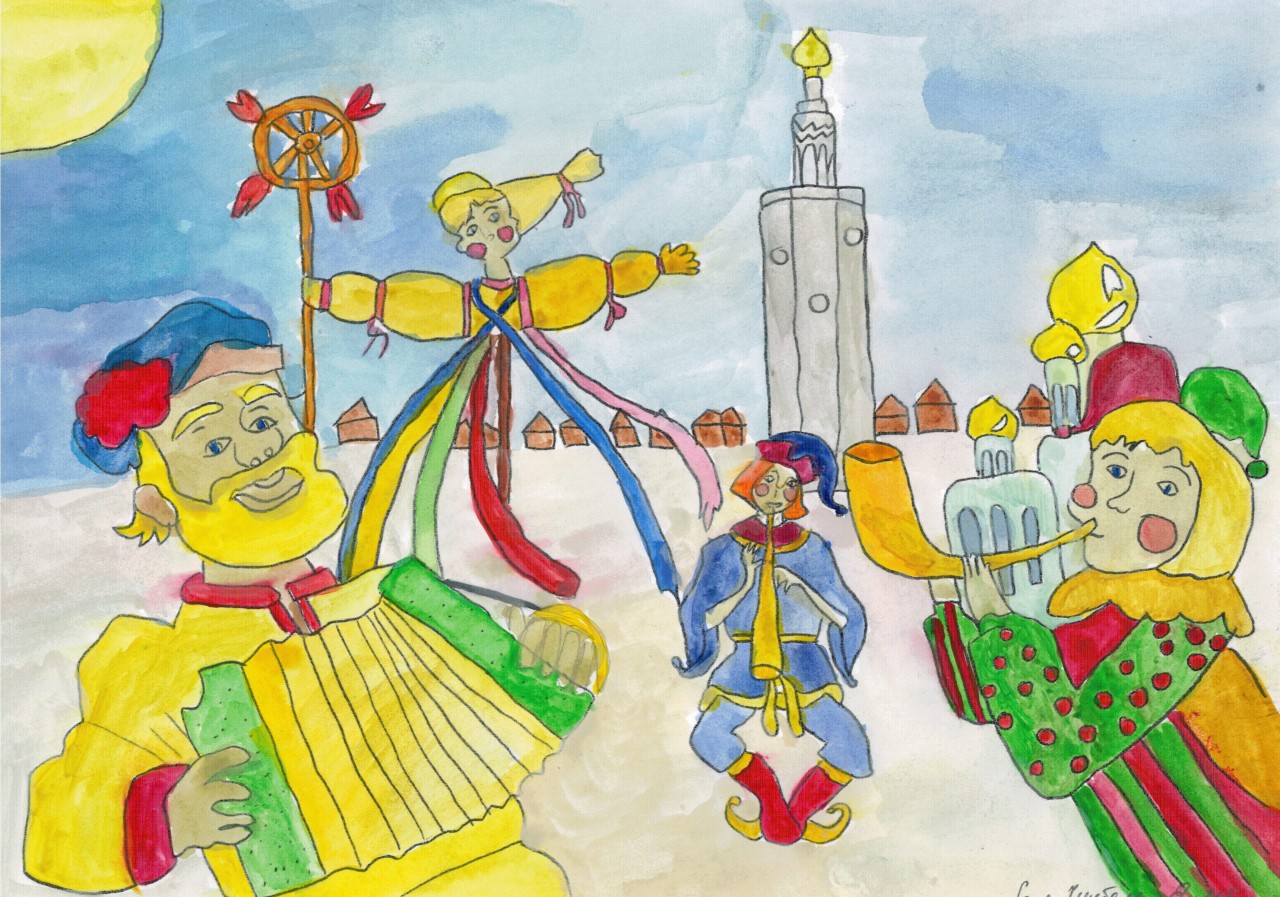 Рисунок на тему праздники на руси