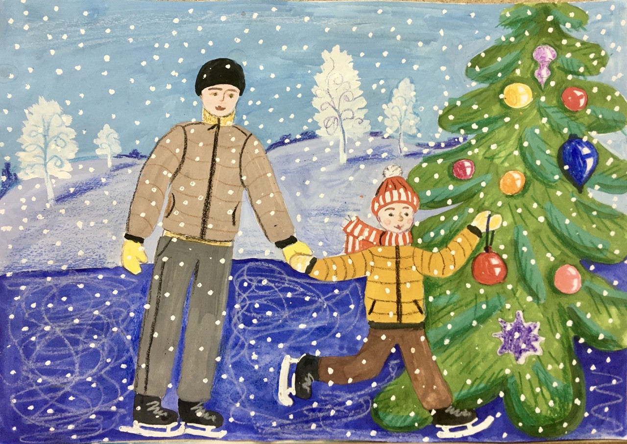 На катке