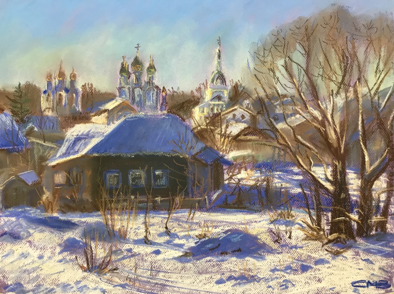 Русская зима в деревне
