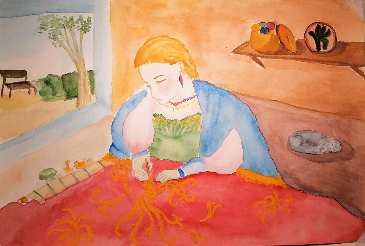 Вышивальщица