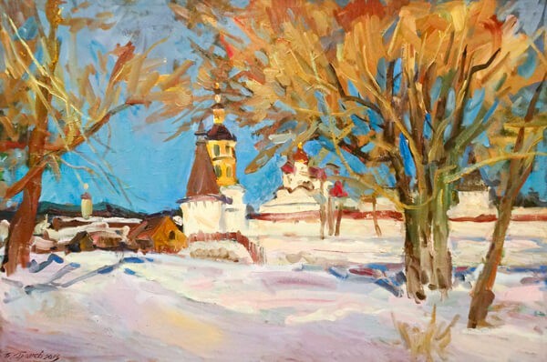 Пафнутьев монастырь с реки Нара