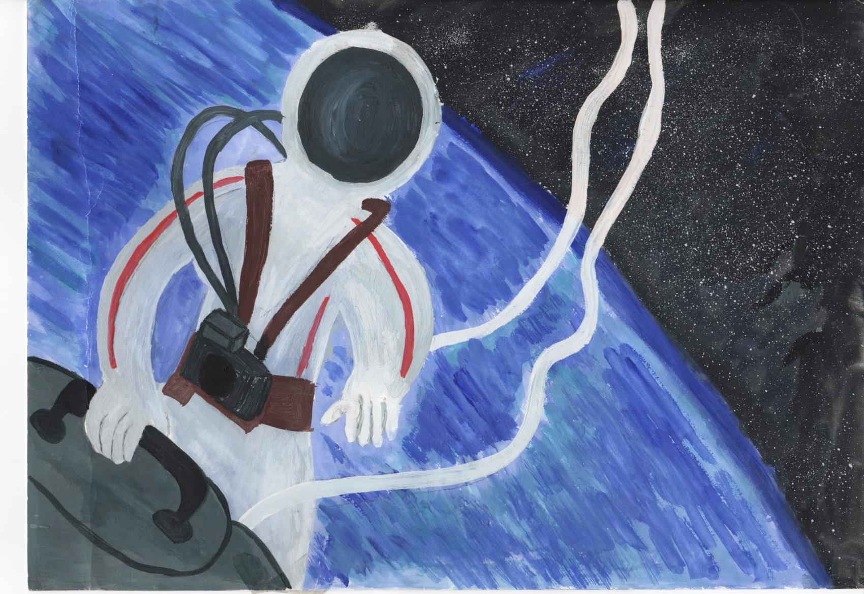 В открытый космос песня. Выход Леонова в открытый космос рисунок. Открытый космос рисунок. Рисование открытый космос. Человек в открытом космосе рисунок.