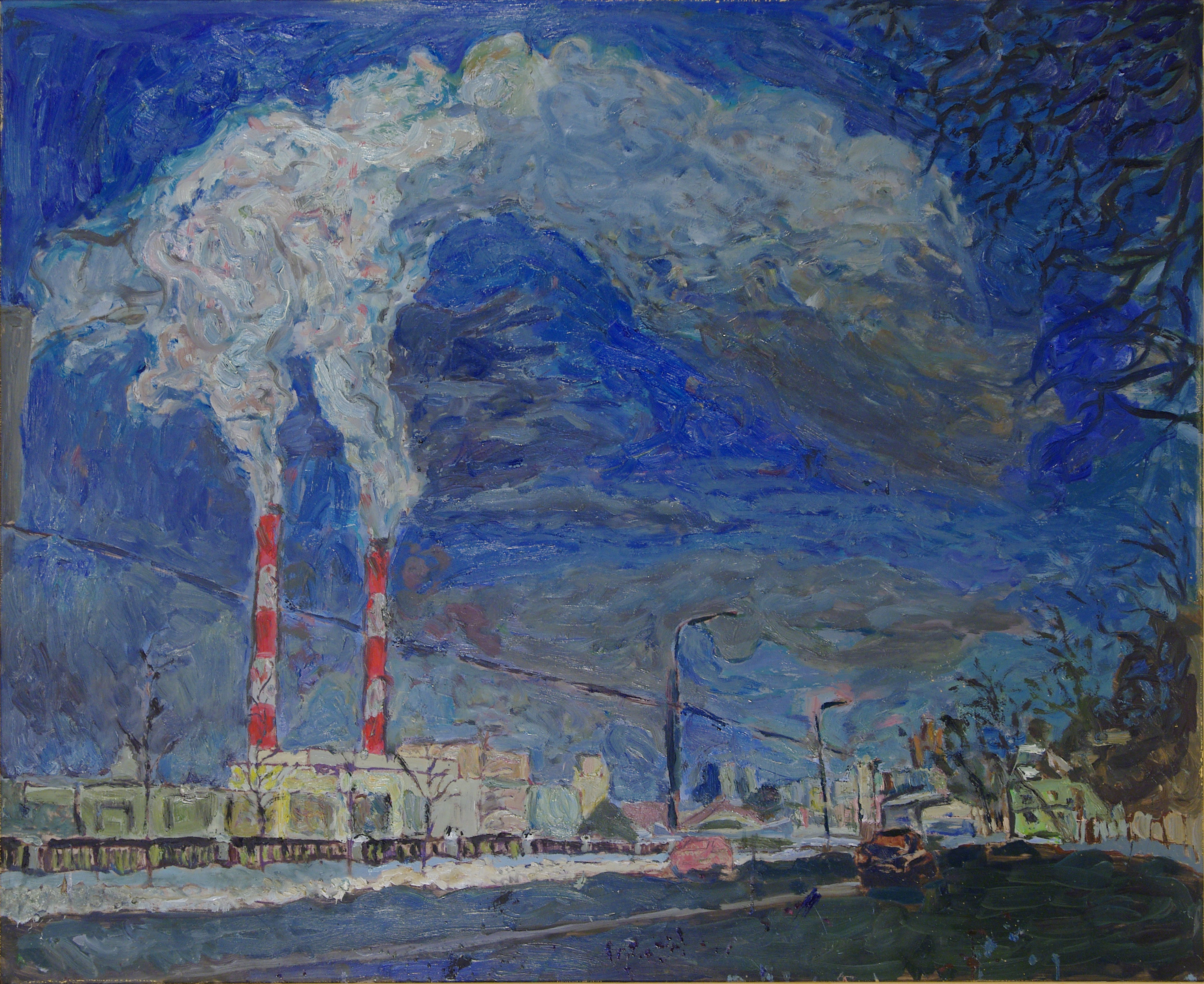 Трубы котельной . Бережковская набережная