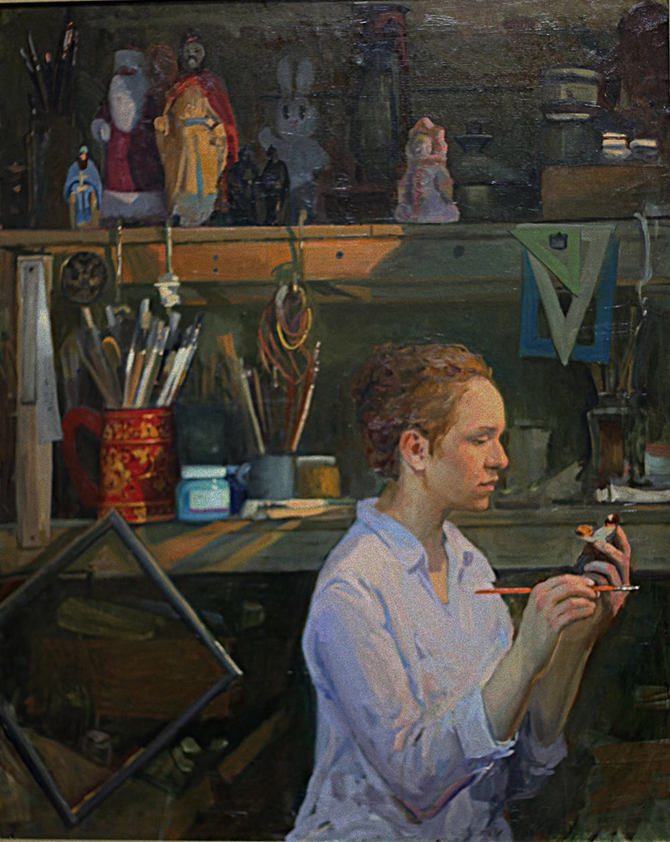 Попов в мастерской художника