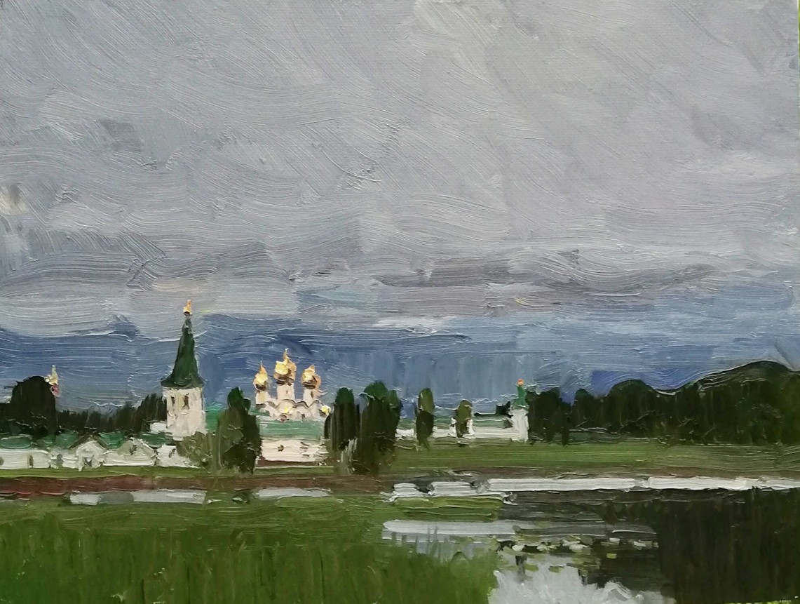 "Вид на Иверский монастырь"