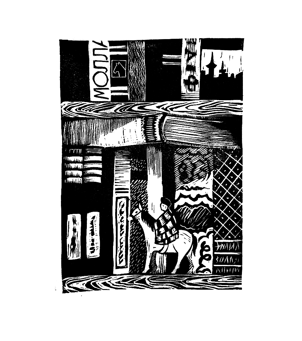 Натюрморт на книжной полке. Шифу