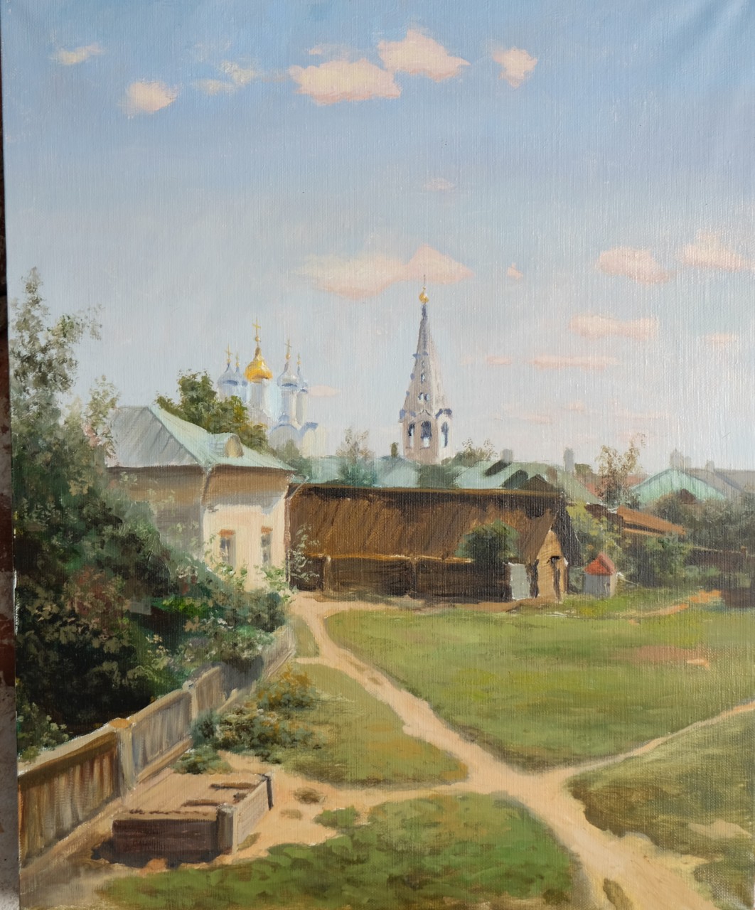 Вольная копия работы В.Д.Поленова "Московский дворик"