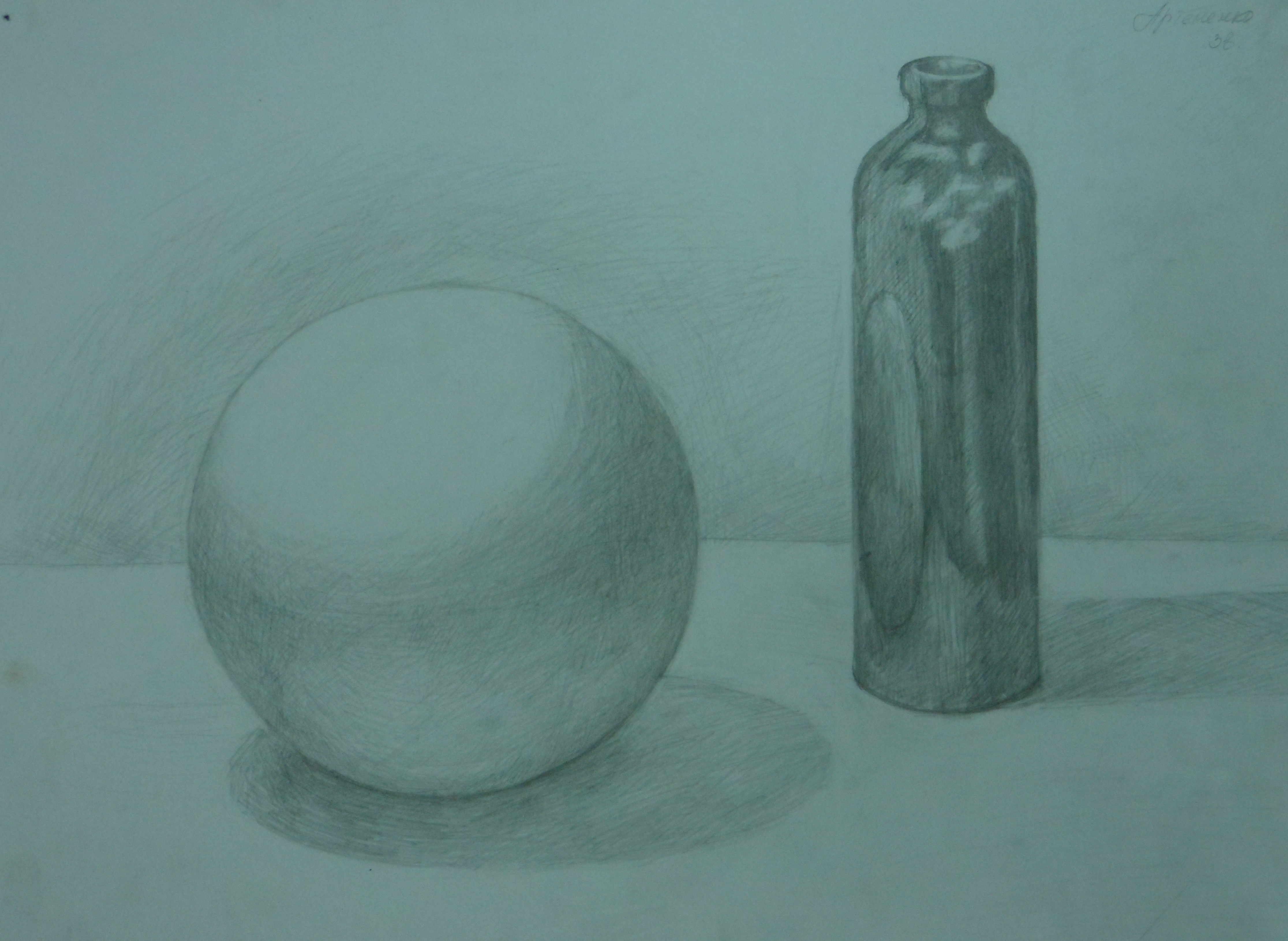 Рисунок гипсового шара
