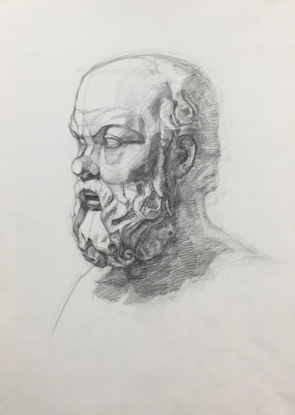 Рисунок головы Сократа