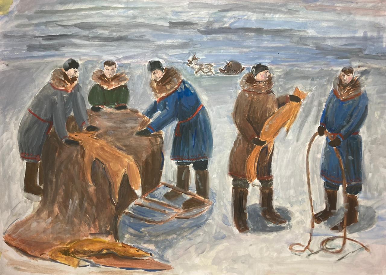 "Ненцы вернулись с охоты"