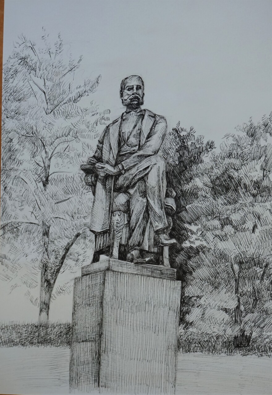 Памятник И.А. Гончарову в городе Ульяновск