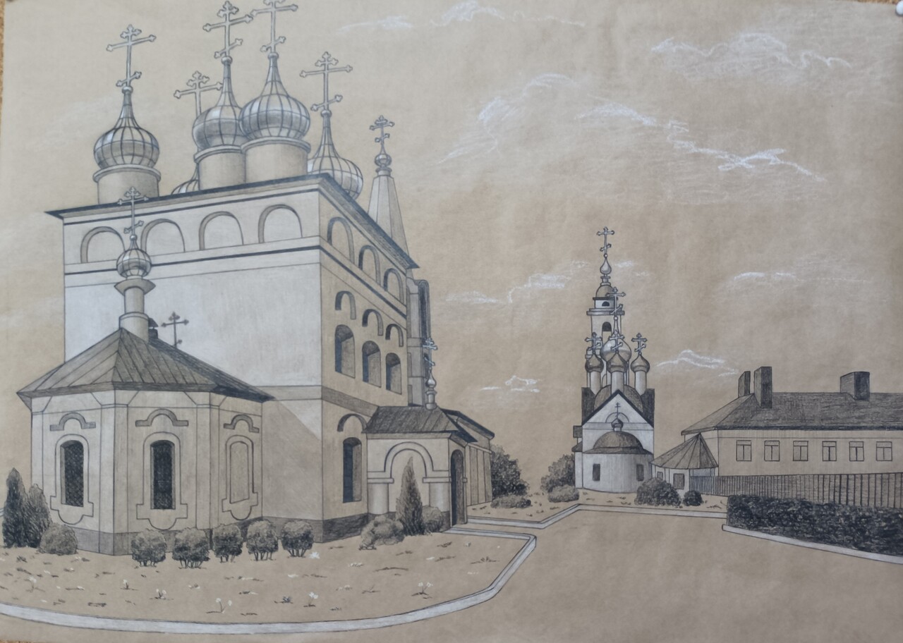 "У алтаря Знаменского храма"