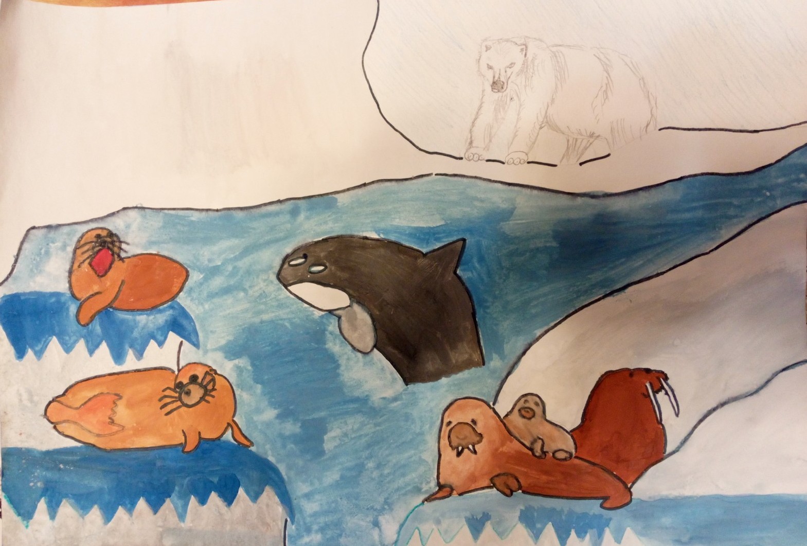 Нарисовать жителей Арктики