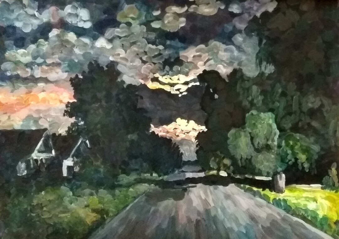 Летний вечер. Этюд