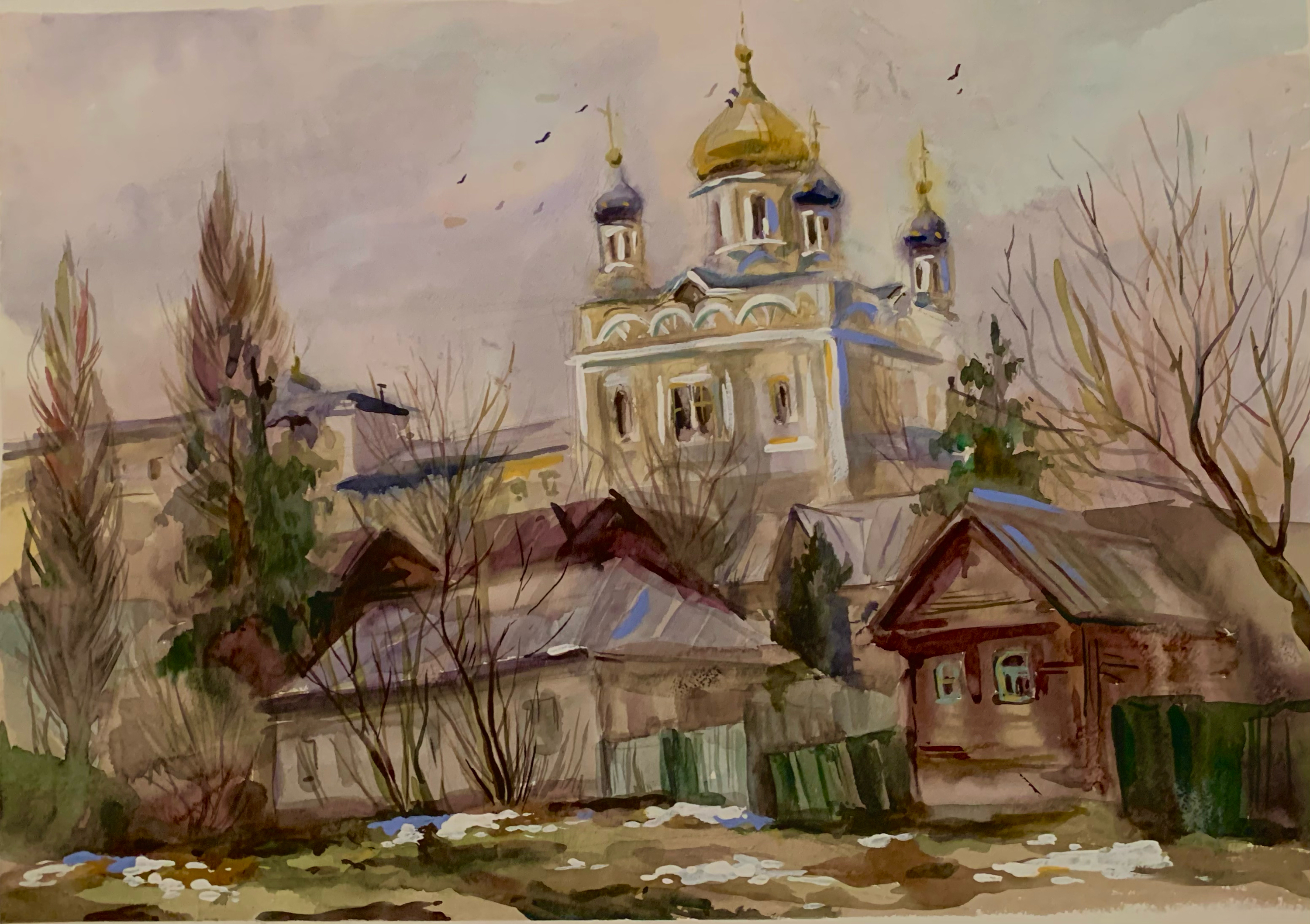 Первый снег в Ельце.
