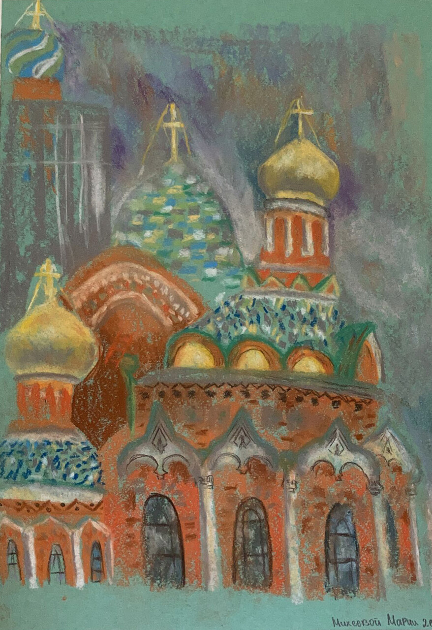 Мозаичный наряд Спаса-на-крови. Архитектурные зарисовки Санкт-Петербурга.