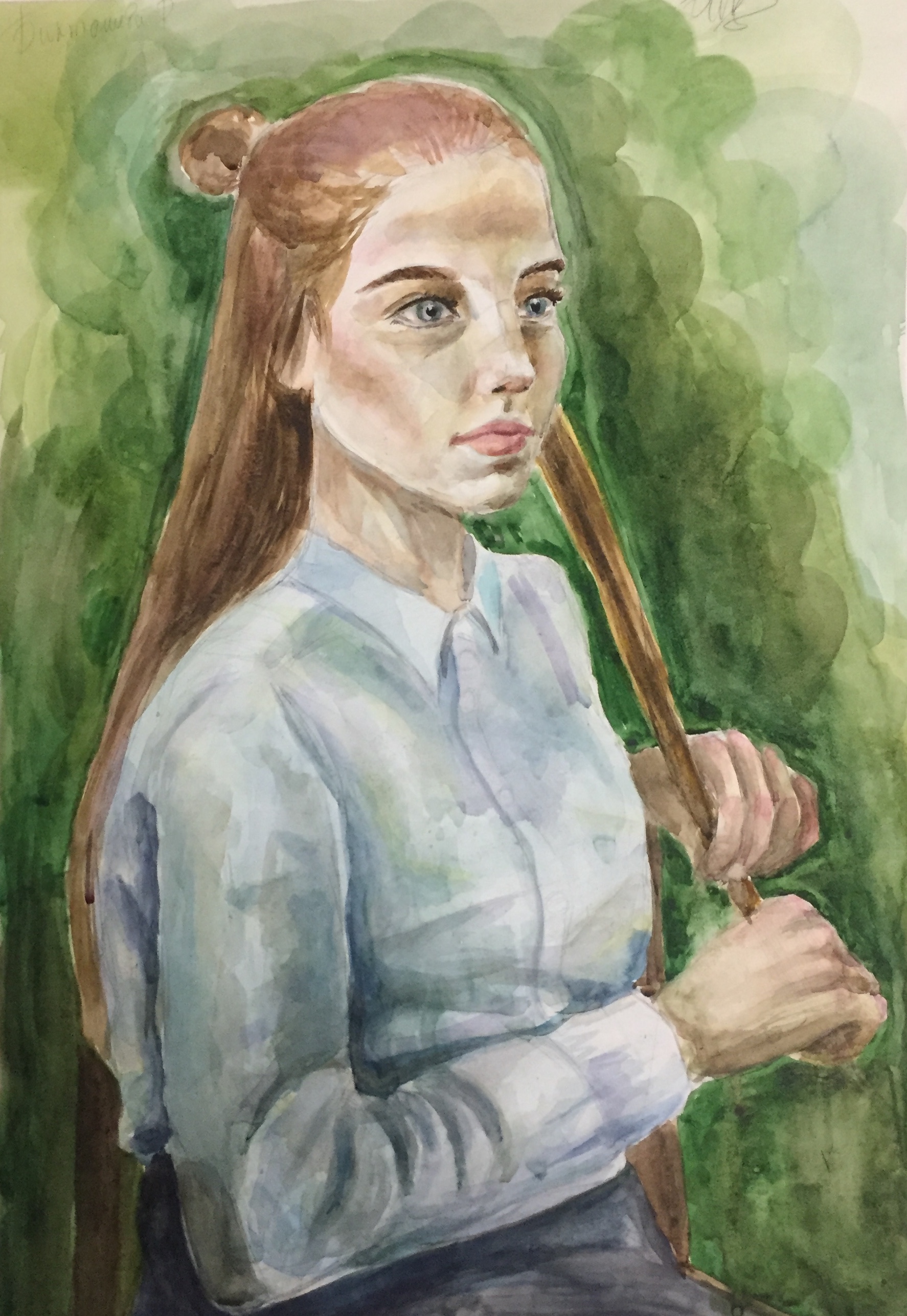 Портрет с руками 