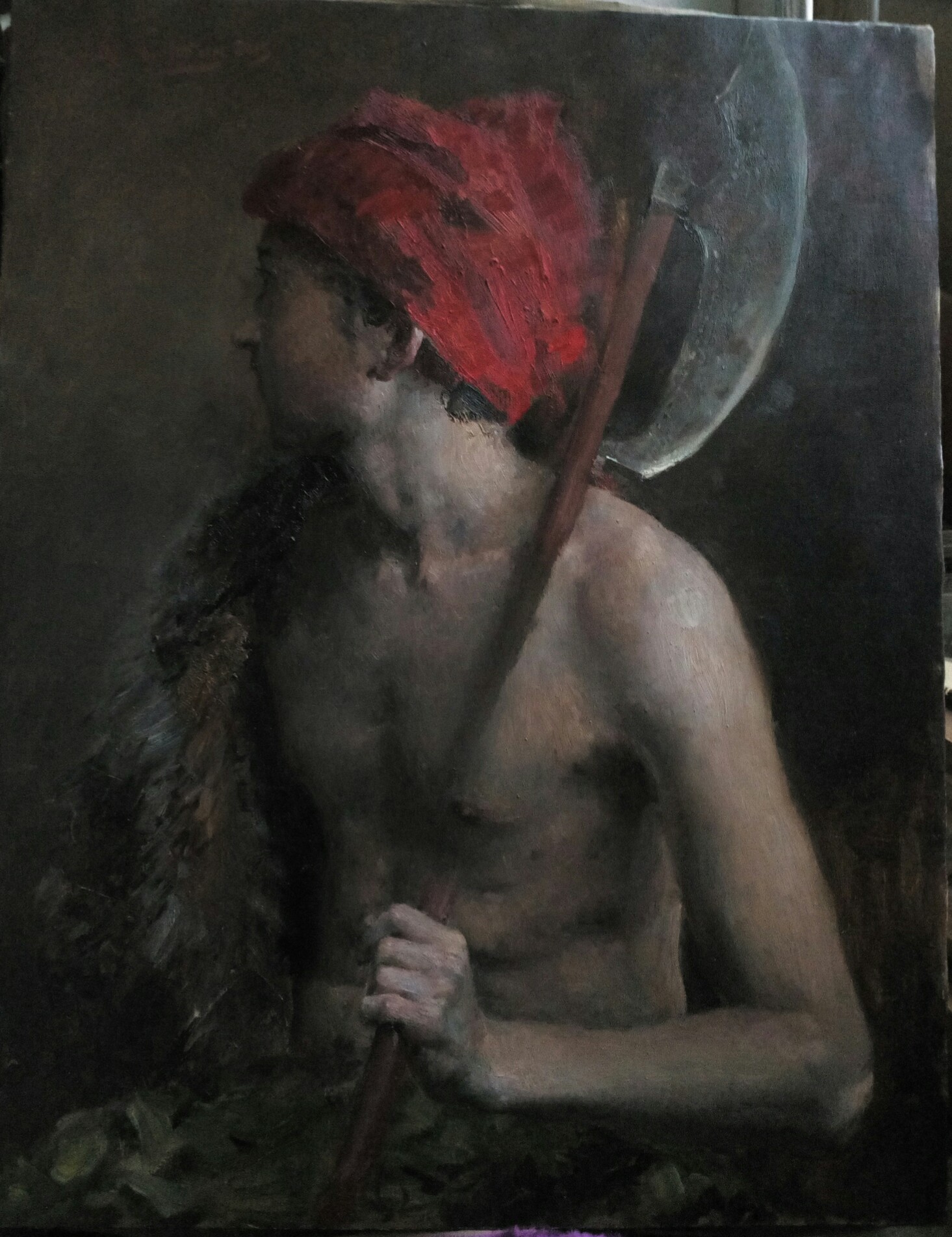 Натурщик с секирой