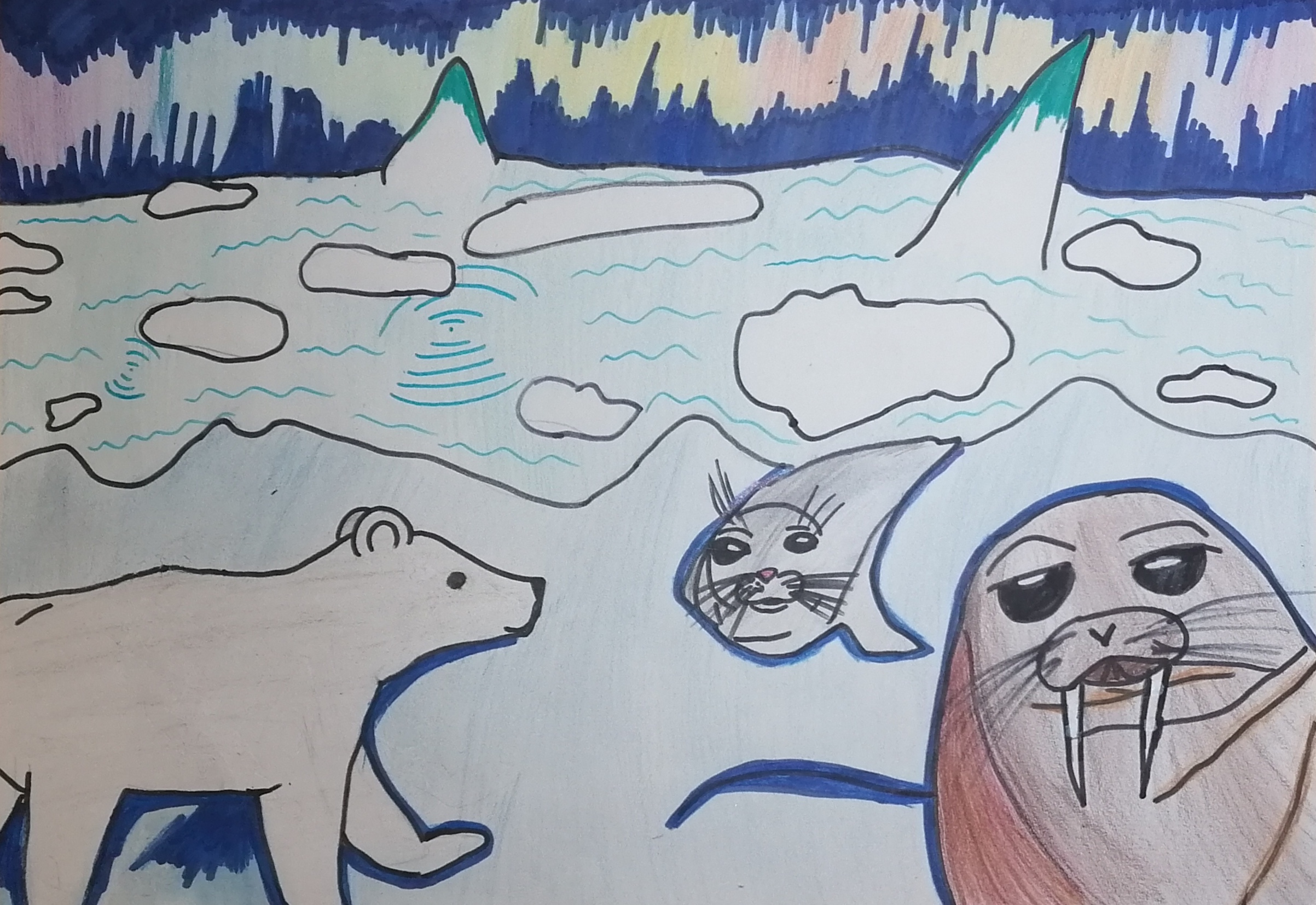 Арктика детские рисунки