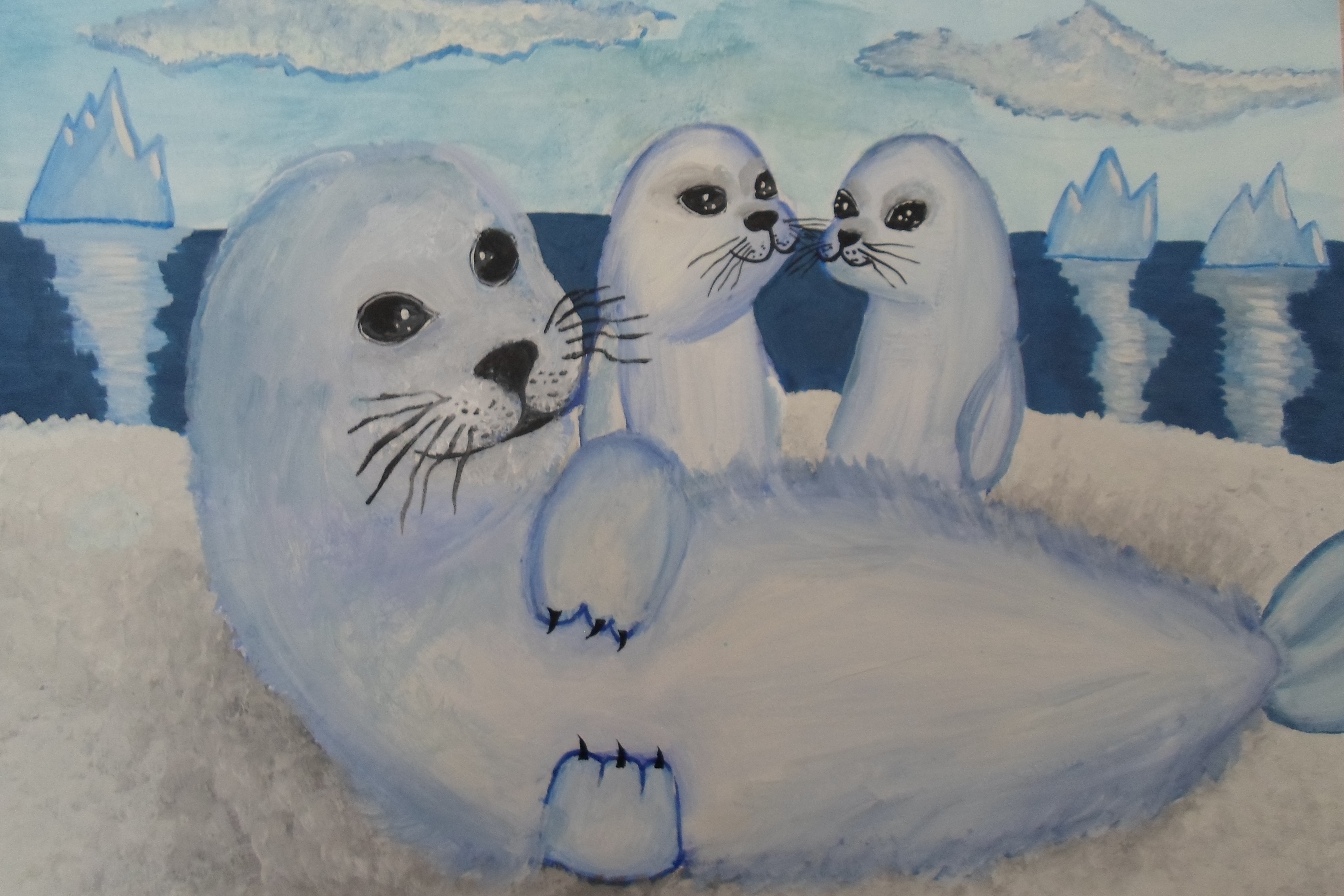 Животные Арктики милые рисунки