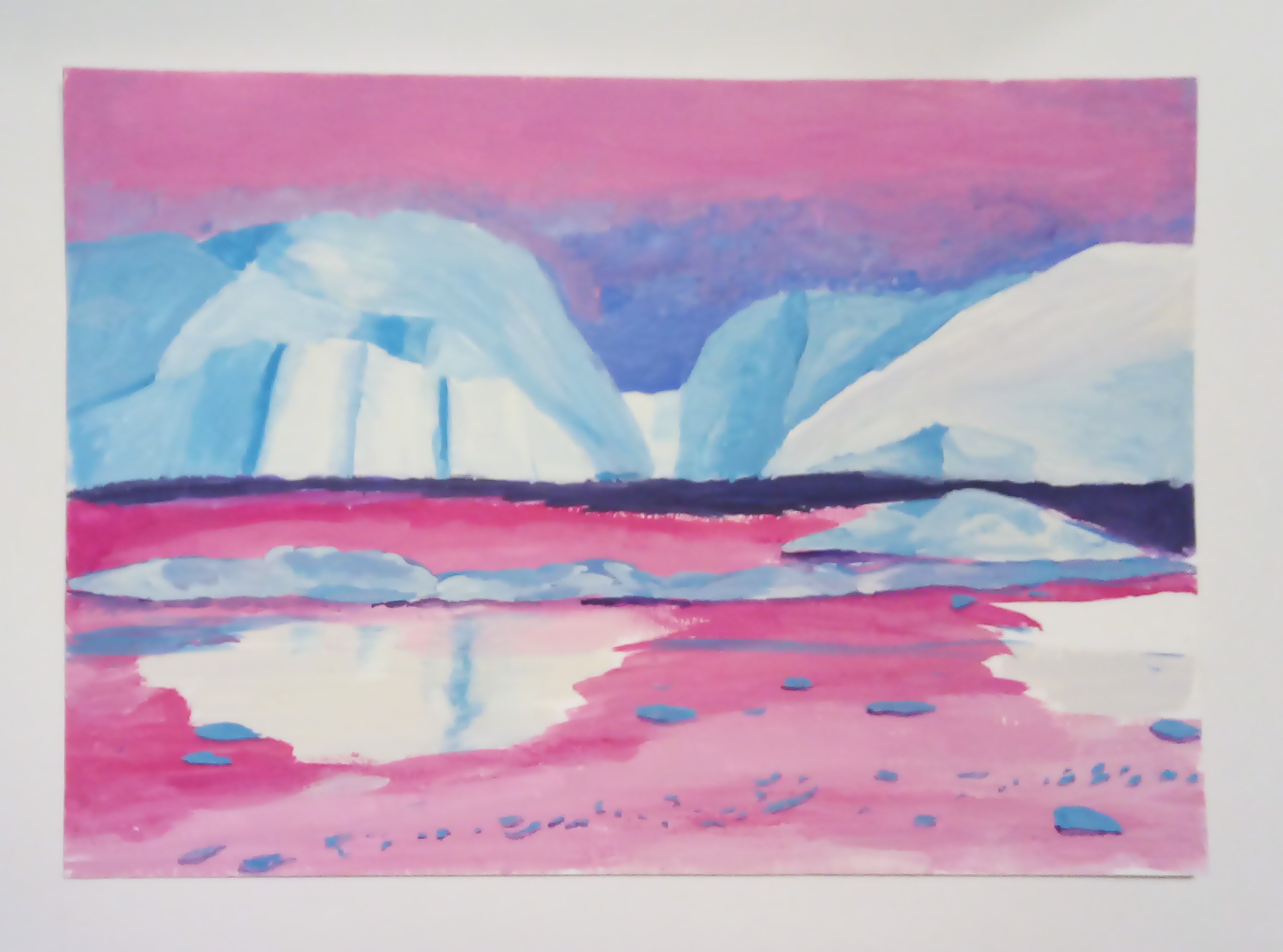 Арктический пейзаж рисование