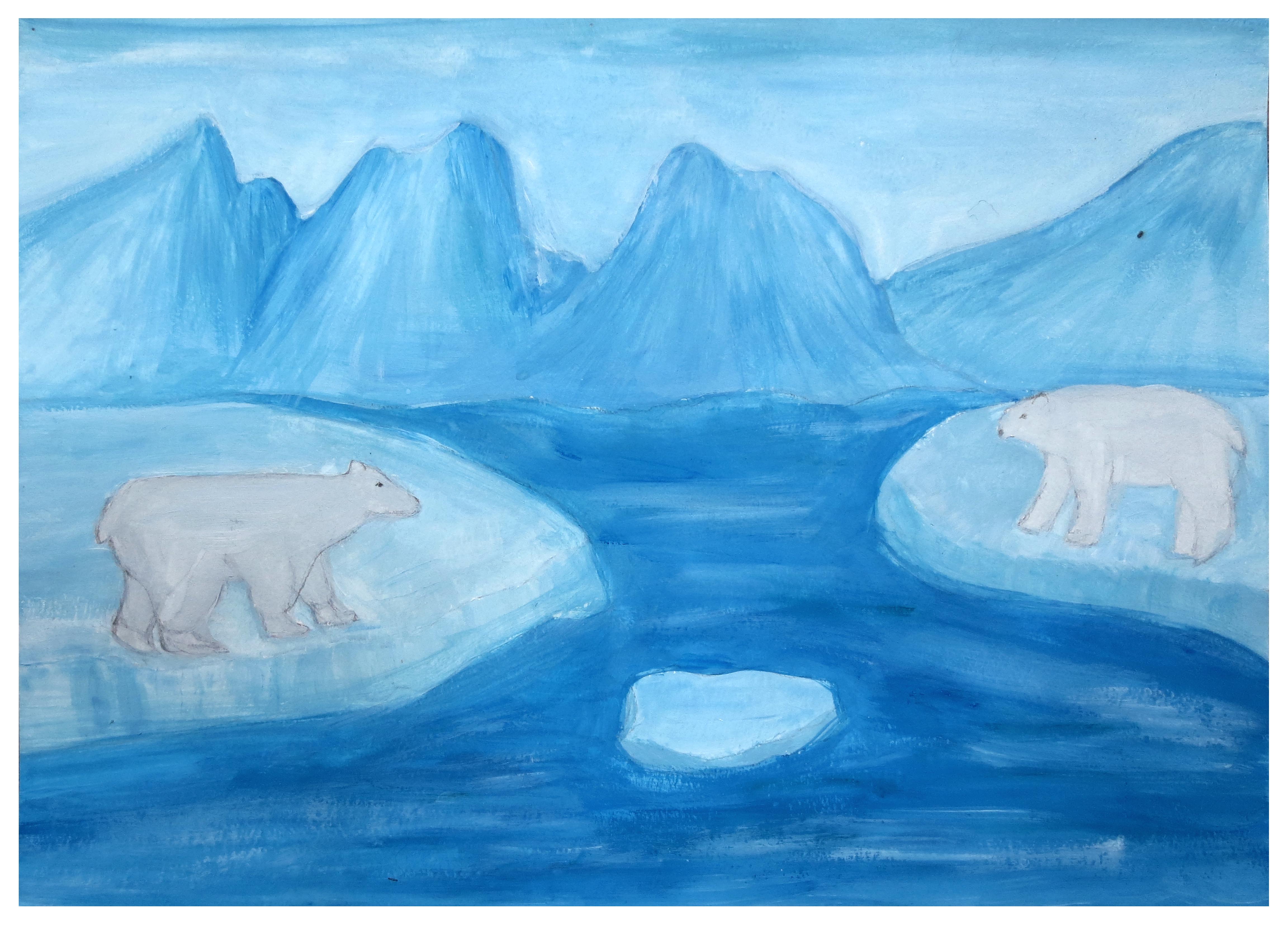 Арктика рисунок для 4 класса