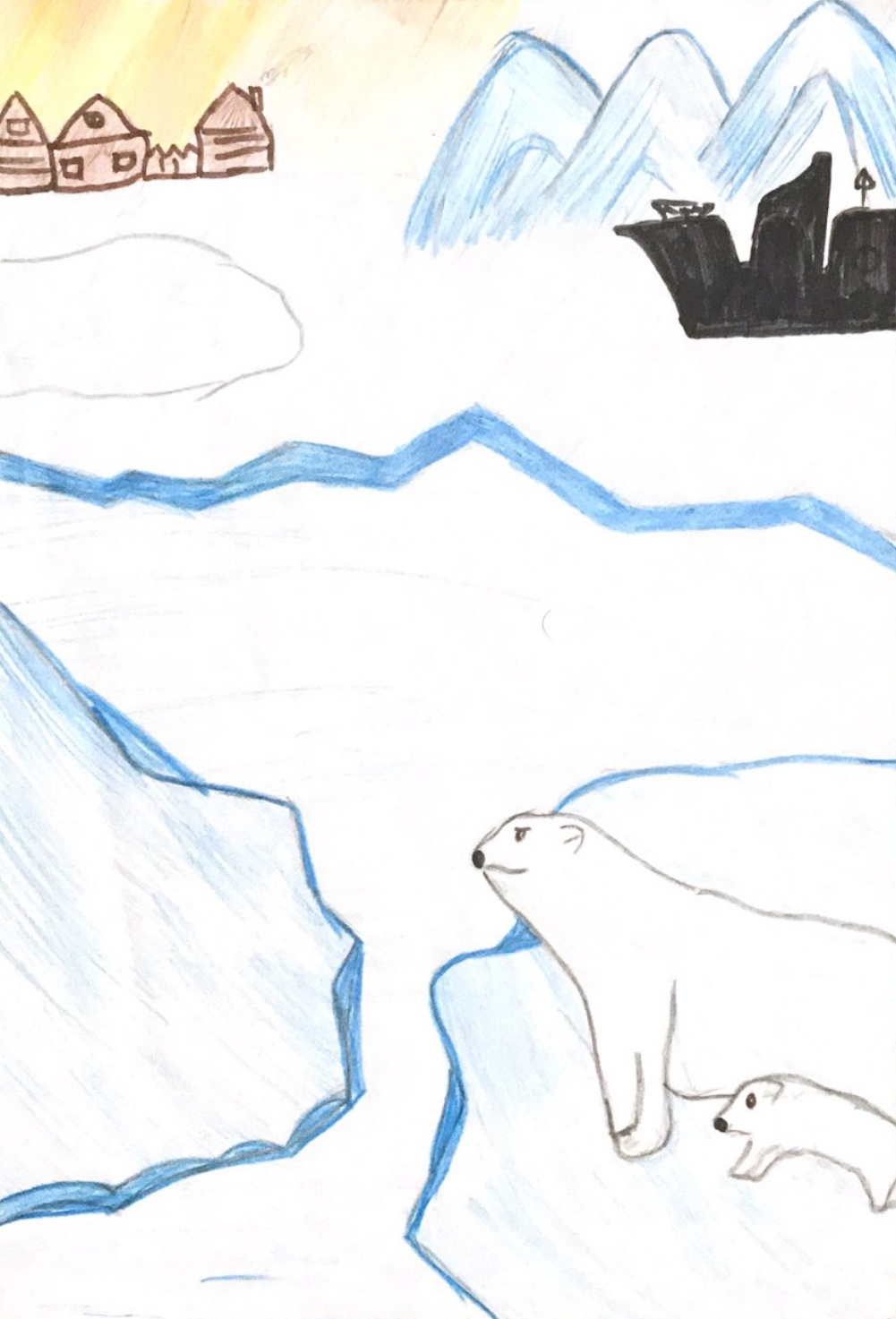 Рисунки Арктики не сложные
