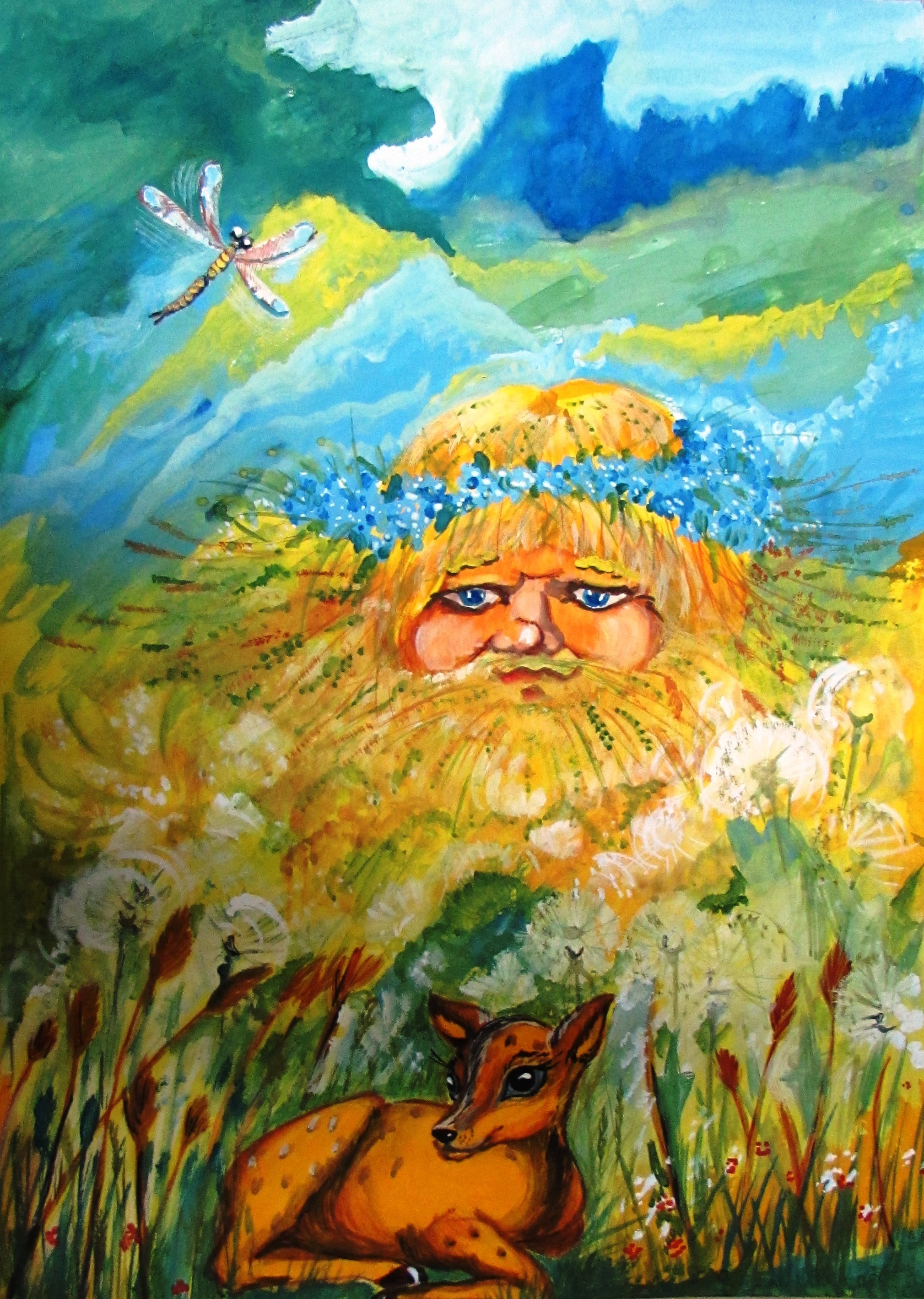 Олень пятнистый