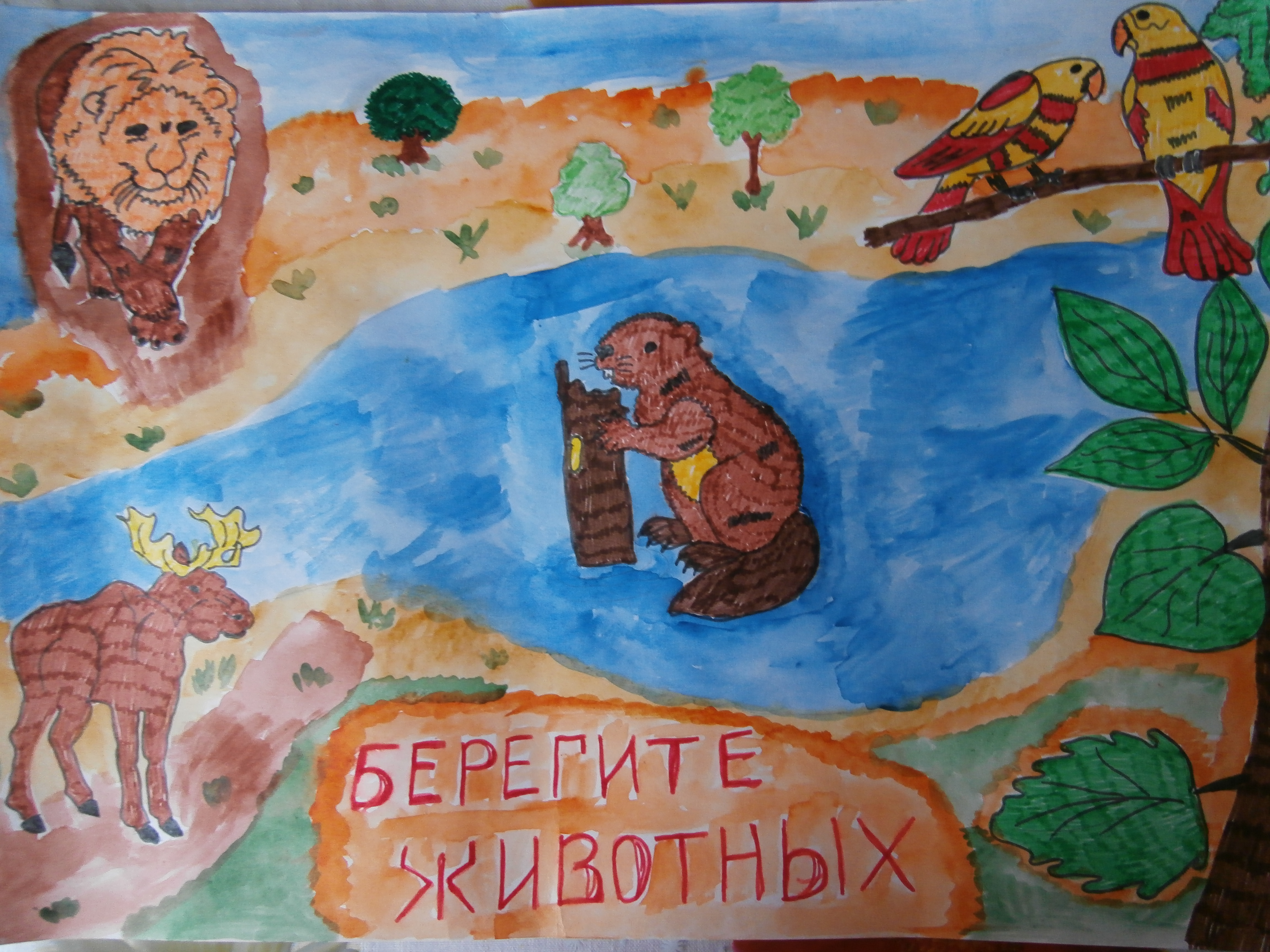 "Берегите животных" (Красная книга России - речной бобр) "Берегите животных" (Красная книга России - речной бобр)