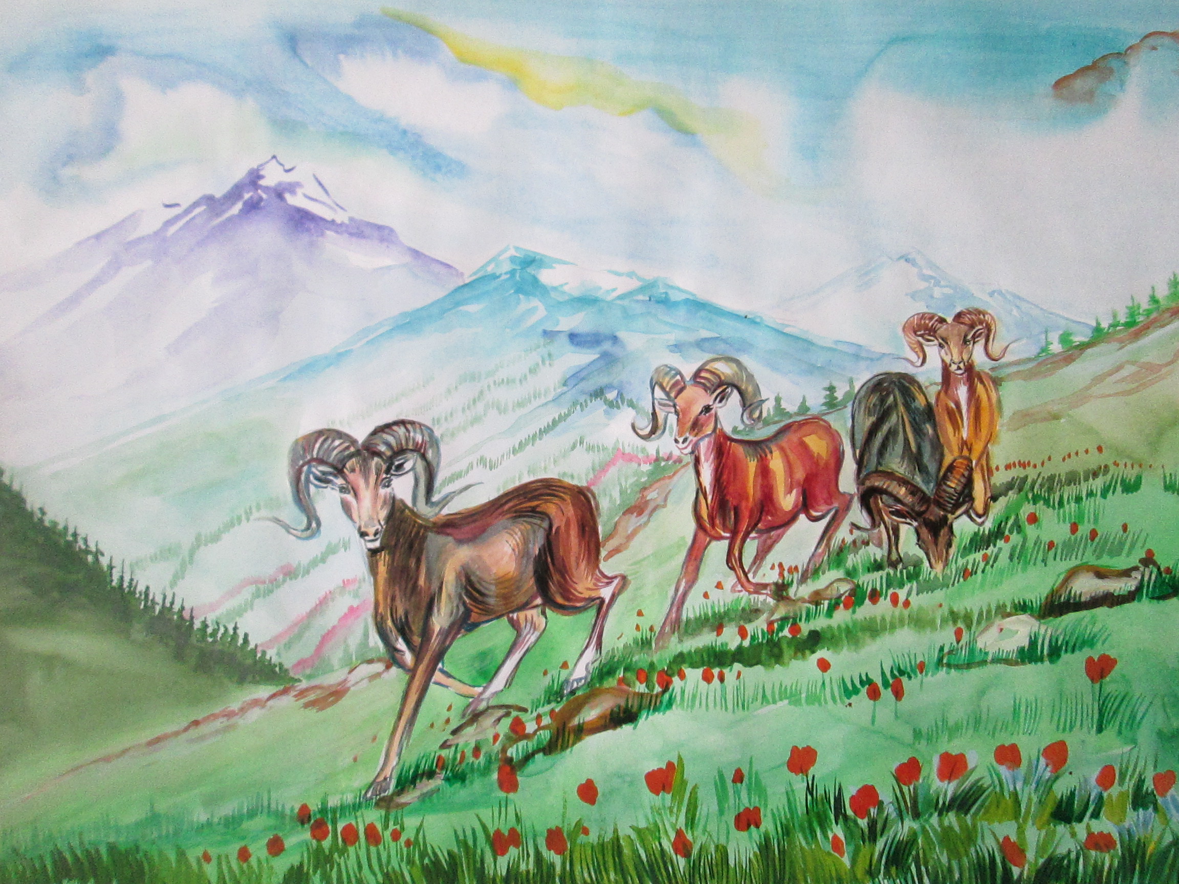Алтайские детские рисунки