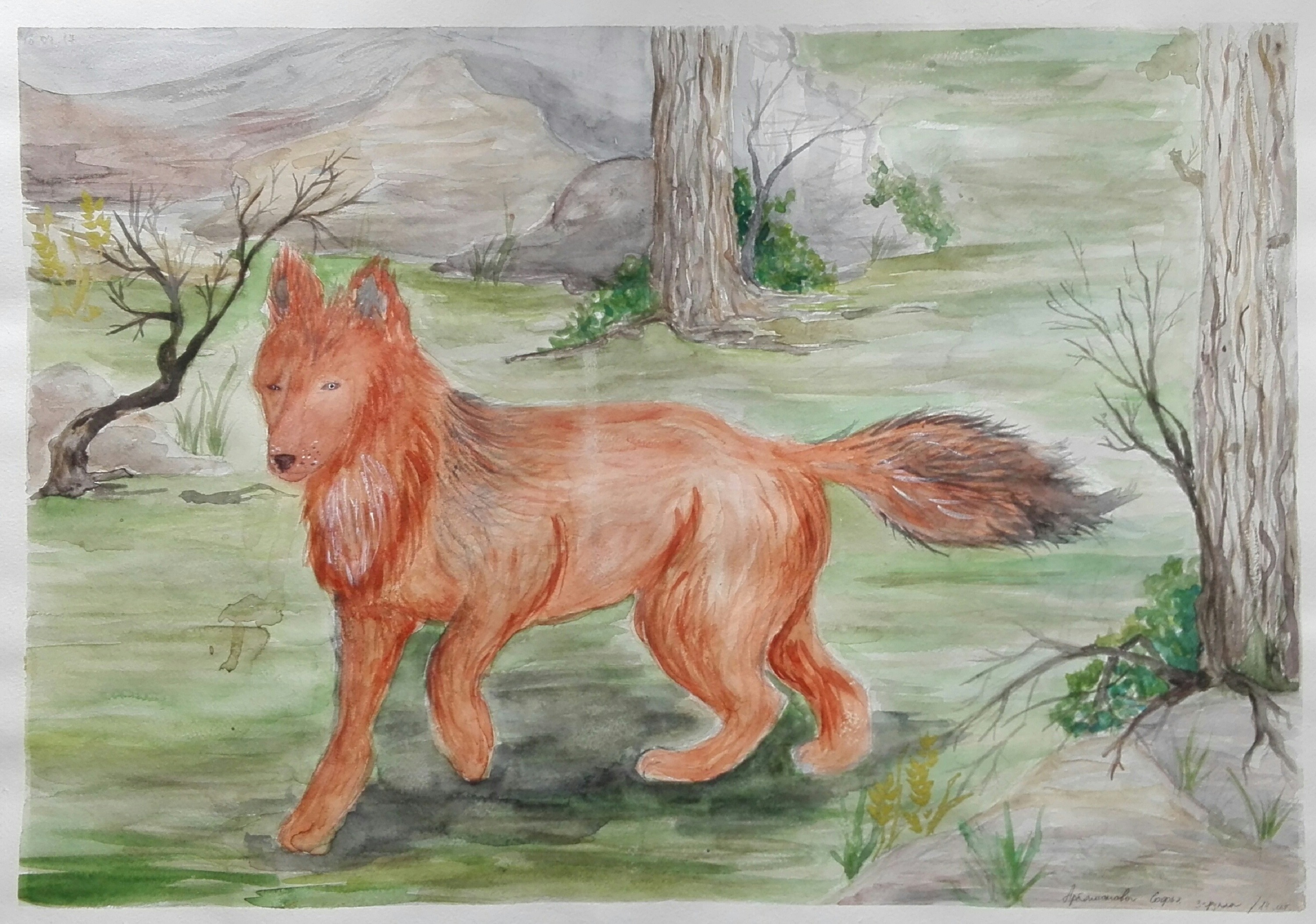 ACEO #30: Cold days by SaidyWolf on DeviantArt Canine art, Cool drawings, Wolf a